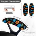 thumbnail image 6 of Xoenoiee Dragonfly Daisy Leaves Print Stretch Desk Office Chair Seat Cushion Covers Universal Computer Chair Slipcover with Armrest Covers, Removable Washable Cushion Protectors for Dogs Cats, Small, 6 of 6