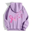 thumbnail image 6 of MIASHUI Women's Cancer Awareness Hoodie, Winter Plus Size Zip Up Pullover with Pocket, Long Sleeve Casual Sportswear Light Purple,XL, 6 of 6