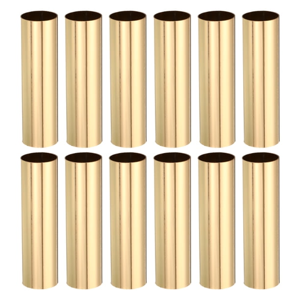 Cubiertas de vela Unique Bargains Metal Dorado 3.1 Pulgadas 12uds