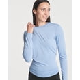 thumbnail image 2 of Real Essentials 4 Pack: Women's Dry-Fit Long-Sleeve Tie Back Open Back Athletic Workout T-Shirt (Available in Plus Size), 2 of 6