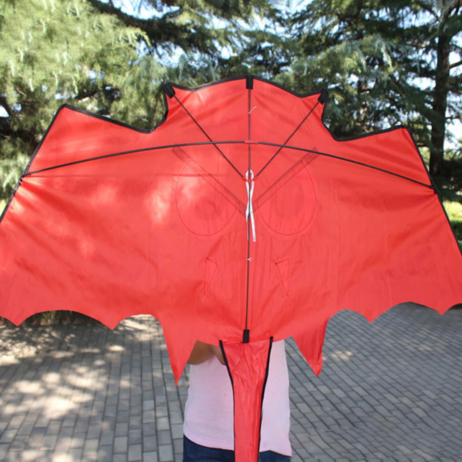 QccHieUs Vivid Flying Line Kite Long Tail Animal Toys Fun Large 59x22inch Sports Game Games for Park Adults Children Beginners Holiday Red