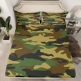 thumbnail image 2 of Castle Fairy Abstract Camouflage 4 Pieces Queen Sheet Sets for Boys Girls,Geometric Camo Ultra Soft Flat Sheet,Vintage Aesthetic Queen Fitted Sheet,Ultra Soft Home Decor, 2 of 7