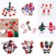 thumbnail image 2 of Mini pompón amor sombrero tejido pequeño gorro de Papá Noel bufanda para fiesta de Navidad accesorio muñeca disfraz árbol de Navidad adornos en miniatura, 2 of 4