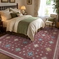 thumbnail image 2 of TURCURNO Boho Distressed 10x14 Large Area Rugs for Bedroom, Low Pile Non-Slip Washable Indoor Rug for Dining Room Office, 2 of 11
