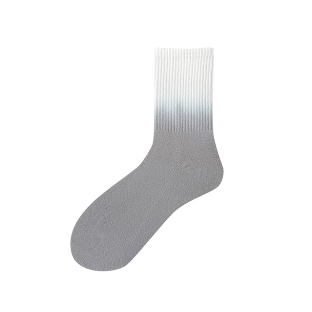 XIAQUJ Women Autumn And Winter Gradient Multicolor Fashion Simple Sports Socks Socks Grey One Size