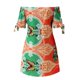 thumbnail image 5 of Vestido tipo jersey con estampado de flores Gegular de manga corta a la moda para mujer Pompotops ghjkhdj15211, 5 of 6