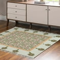 thumbnail image 2 of Casavani Hand Block Printed Cotton Green Area Rugs 12'x15' Area Rugs for Living Room & Dining Room, 2 of 7