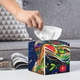 thumbnail image 6 of Yiaed Colorful Floral Forest Fairy Print Tissue Box Cover, PU Leather Decorative Organizer for Tabletop, Bathroom, Car, Office Creative Decorative, 6 of 7