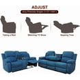 thumbnail image 5 of Microfiber Living Room Furniture Set Reclining Sofa Set Loveseat Furniture Sets in Living Room Sofa Recliners (Sofa+Loveseat, Blue Microfiber), 5 of 12