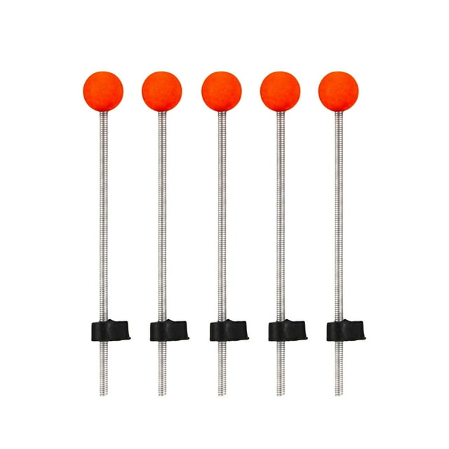 Almencla 5 Pcs Canne à Pêche sur Glace Pointe Supérieure Durable Ressort à Billes Rouge pour Accessoires de Pêche Moyen