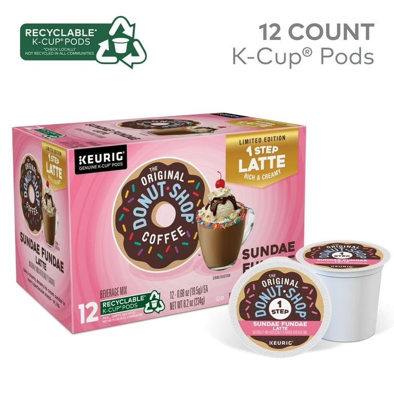 The Original Donut Shop, Keurig Flavored Sundae Fundae Latte K-Cup