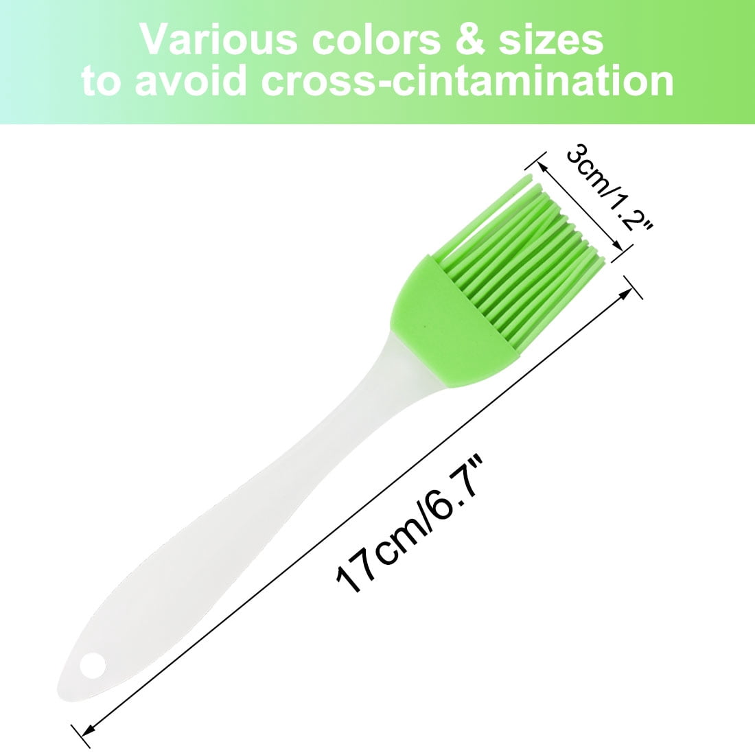 Unique Bargains 2pcs Flexible Silicone Brush Heat Resistant Kitchen Cooking Utensils