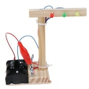 Kids Science Experiment DIY Toys Mini Wooden Traffic Light Gizmo Toys Set