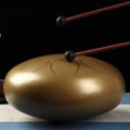 thumbnail image 3 of Tambor de lengua de acero de 12 pulgadas con 8 tonos, ideal para meditación y relajación, fabricado en aleación de acero-titanio de alta calidad. Incluye baqueta, etiquetas de notas y bolsa de, 3 of 6
