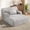 Light Gray, variant on COPIAE Oversized Corduroy Chaise Lounge Chair, Plush Upholstered Sleeper Chair with Back & Throw Pillow for Living Room, No Assembly Required, Light Gray