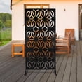 thumbnail image 2 of TOOL1SHOoo Outdoor Privacy Fence Screen,Outdoor Decorative Steel Fence Panels Free Standing(35.4*15.75*74.8in), 2 of 9