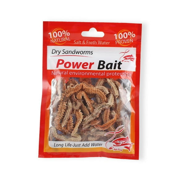 Wosthever Señuelo de pesca de gusanos de arena secos, 1 bolsa, gusanos secos fáciles de usar, comida seductora recreativa para de incentivo Pescar Como se muestra 6g