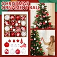 thumbnail image 2 of 42 Pcs Christmas Ornaments Various Styles of Xmas Ball Ornament for Holiday Hanging Xmas Tree Decor for Indoor Decorations Red Christmas Tree Ornaments, 2 of 6