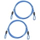 thumbnail image 1 of Cable de Seguridad Uxcell con Asas [2Pcs] - 4.92ft / 59.1 Pulgadas Cable de Seguridad para Candado de Equipaje de Acero Inoxidable para Bicicletas y Equipaje - [Azul], 1 of 6