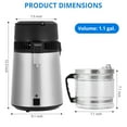 thumbnail image 2 of 4L Stainless Steel Countertop Water Distiller 1.1 Gallon Home Water Purifier Machine with Glass Container Reduces TDS Silver, 2 of 7