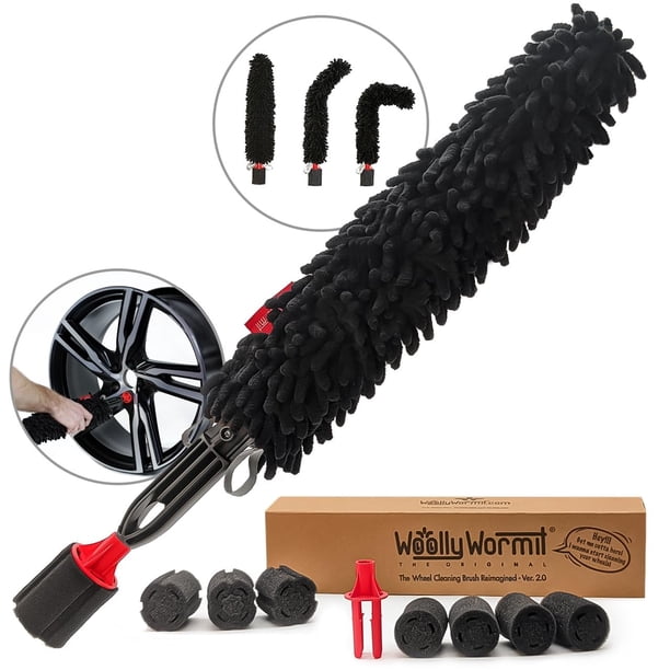 Cepillo de limpieza de ruedas WOOLLYWORMIT, kit para detalles de automóviles
