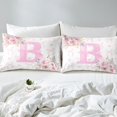 thumbnail image 3 of Erosebridal Drap-Housse Initiale de Rêve A-Z Jumeau, Ensemble de Literie Lettre Initiale B Taille Jumeau, Décor Rose 2 Pcs, 3 of 6