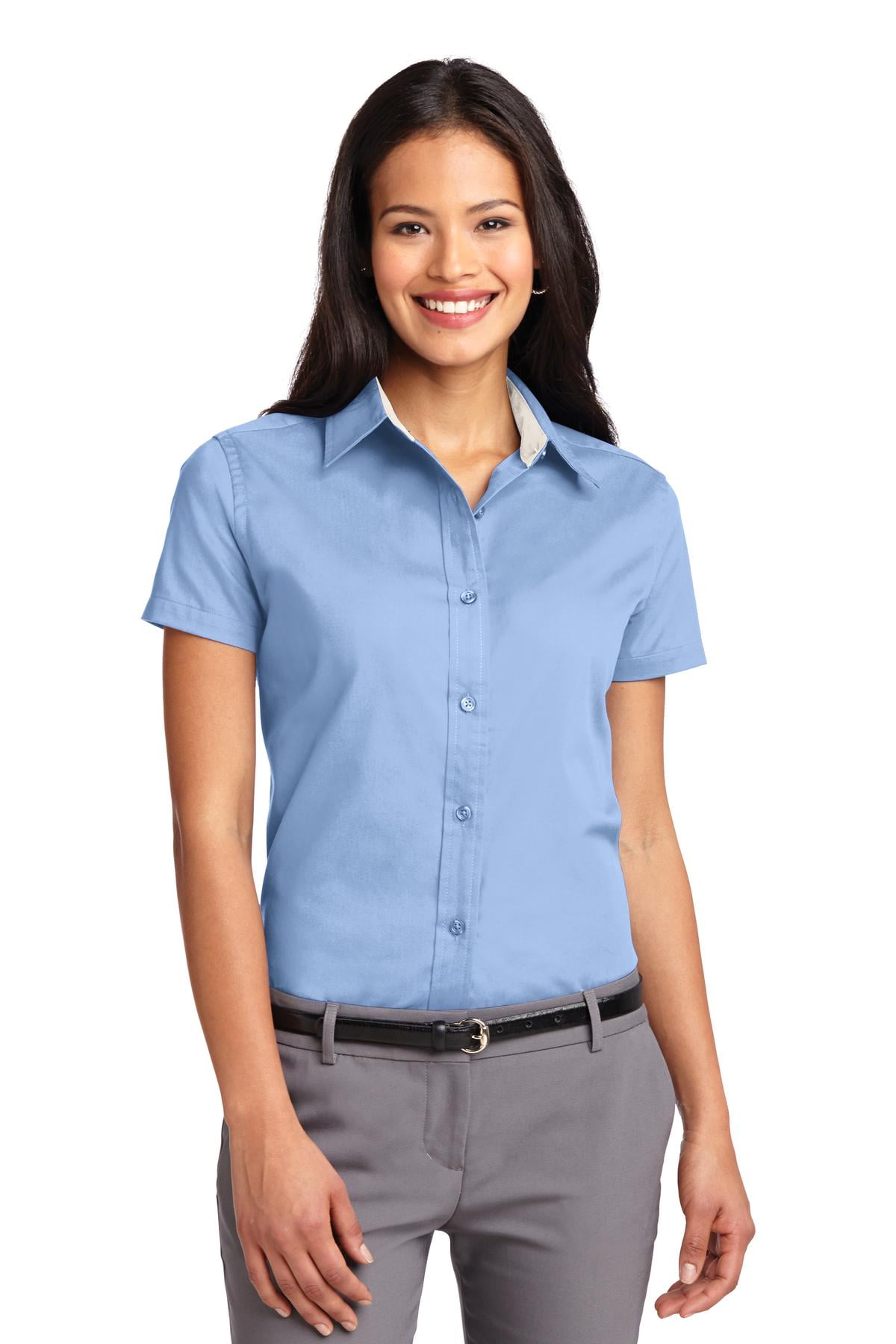 Port Authority® Ladies Short Sleeve Easy Care Shirt. L508 Light Blue ...