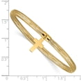 thumbnail image 3 of 14K 4mm Cross Dangle Woven Mesh Slip-on Stretch Bracelet SF2748, 3 of 3