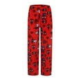 thumbnail image 2 of Spider Hero Halloween Pants Women's Fleece Pajama Pants Warm Winter Flannel Lounge Bottoms Cartoon Spider Hero Graphic Sleepwear Cozy Soft Thermal PJ Trousers with Pockets Relaxed Fit, Wine, L, 2 of 9