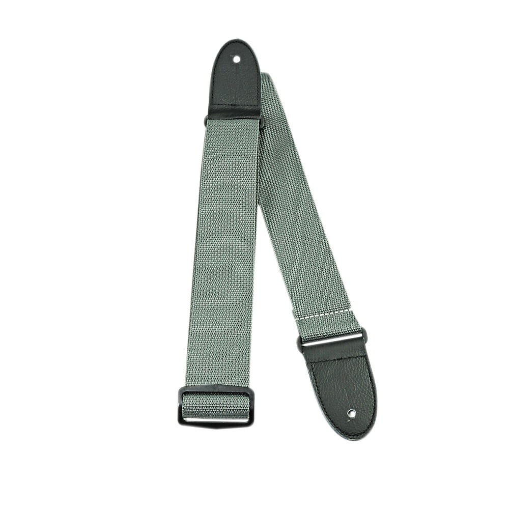 Perri's Poly Pro Guitar Strap with Deluxe Ends Silver