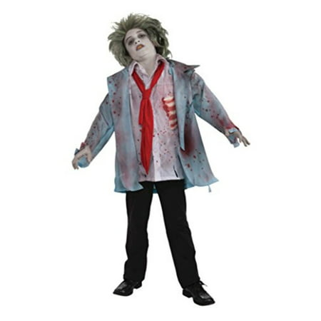 Boys Zombie Boy Kids Child Fancy Dress Party Halloween Costume, S (4-6)