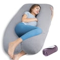 thumbnail image 1 of Almohada de embarazo QUEEN ROSE Cooling en forma de U con funda de almohada, 1 of 7