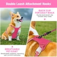 thumbnail image 4 of Jewyow No Pull Dog Harness - Dog harness for small dogs,Reflective Adjustable Pet Vest with Handle & Breathable Mesh,Pink, XS, 4 of 9