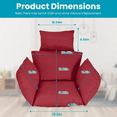 thumbnail image 2 of ATR ART to REAL Egg Chair Cushion Hanging Basket Seat Cushion,Thicken Soft Egg Swing Chair Pad,Hanging Egg Chair Cushion with Headrest,Red, 2 of 6