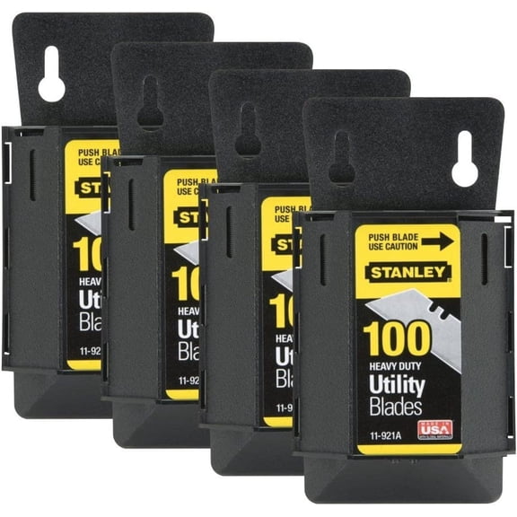 Stanley Utility Knife Blades with Dispenser - Replacement Blade - 100 Pack