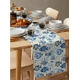 thumbnail image 6 of Blue Ocean Fish Table Runner 72 Inches, Tropical Animal Coastal Coral Marine Life Bed Runner Dresser Scarves Tabletop for Indoor Outdoor Parties/Ceremony/Banquet, 13" x 72", 6 of 8
