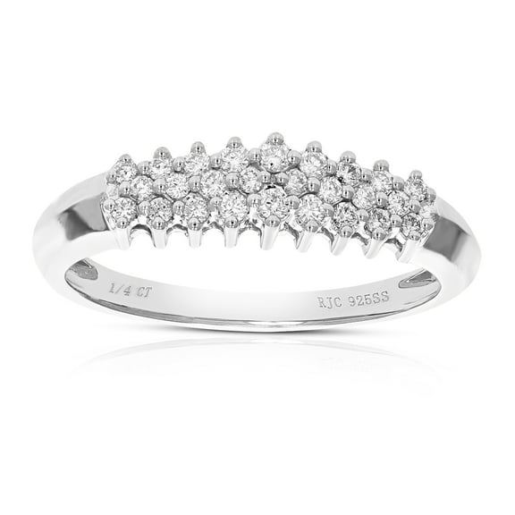 Vir Jewels 1/4 CTTW Lab Grown Diamond Ring in Sterling Silver Female Adult
