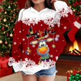 thumbnail image 2 of RMGVDSD Christmas Hoodies for Girls Cute Graphic Pullover Hooded Sweatshirt Long Sleeve Tops Loose Fit Casual Sweatshirts for Kids Fashion Clothes 11-12 Years, 2 of 4