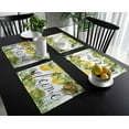 thumbnail image 3 of Welcome Summer Farm Yellow Lemon Placemats for Dinning Table Set of 6 Waterproof Cloth Table Mats, Cotton Linen Place Mats Fabric Dinner Mat Easy Clean Farmhouse Resistant Holiday Table Decor, 3 of 6