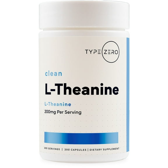 Type Zero L-Theanine (200mg) 200 Capsules - Clean L-Theanine Supplement, Keto, GMO-Free