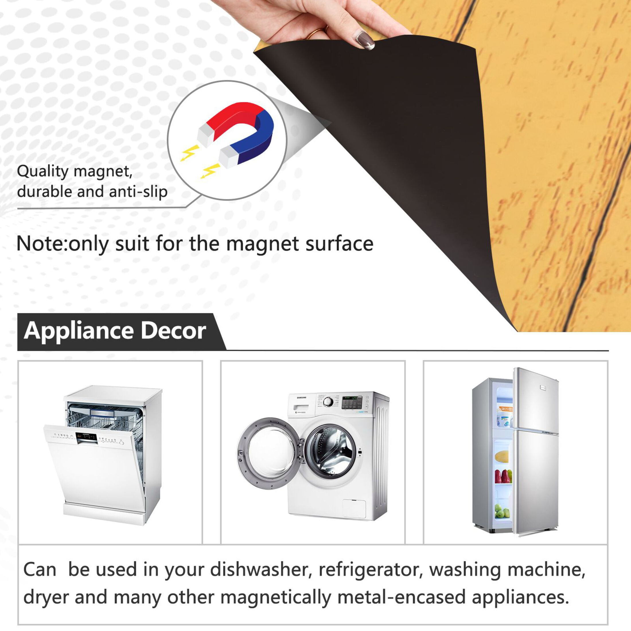 Dishwasher Magnetic Refrigerator Magnet Cover Sticker Home Decorative 23"x26" Bright Colors Sunflowers