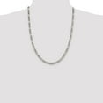 thumbnail image 5 of White Sterling Silver necklace Figaro chain 24 in 5.5 mm, 5 of 5