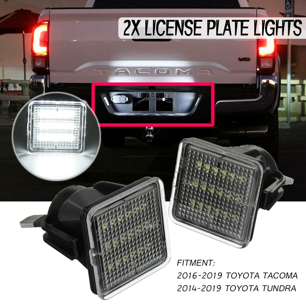 One Pair White LED License Number Plate Tag Light For Toyota Tundra 1419 12V Walmart