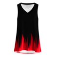 thumbnail image 6 of gakvbuo Summer Plus Size Tank Top for Women Summer Tops Dressy Casual Trendy V Neck T Shirts Rolled Sleeveness Tie Dye Gradient Printed Side Split Vest Blouse Tee, 6 of 6