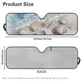 thumbnail image 7 of Uorisanigo Windshield Sun Shade for 2007-2023 Wrangler Rubicon Sahara TJ JK JKU 2 & 4 Door - Beach Shells Printing Windshield Cover Sunshade for Jeep Front Window Sun Visor Block UV Rays, 7 of 7
