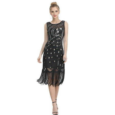 

1920 Dress Retro Tassel Small Dress Large Embroidered Dress Banquet Party Dance Dress The Life And Times of Kit Sweetly