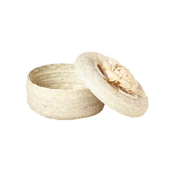 Artisanal Tortilla Warmer 100% Palm Leaf Natural Flower 602136