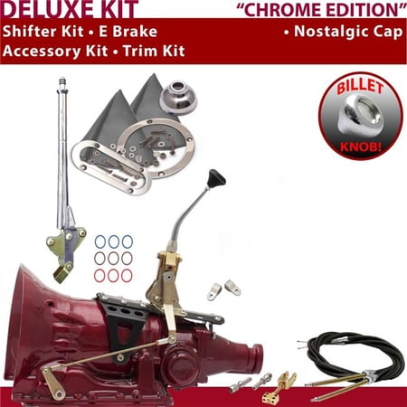 American Shifter TH400 Shifter Kit Chrome 8 in. E Brake Cable Clevis Trim Kit for EDC0D