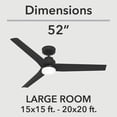 thumbnail image 3 of Ventilador de Techo con Luz Hunter 52 Pulgadas Apto para Interiores Y Exteriores con Control Remoto, 3 of 10