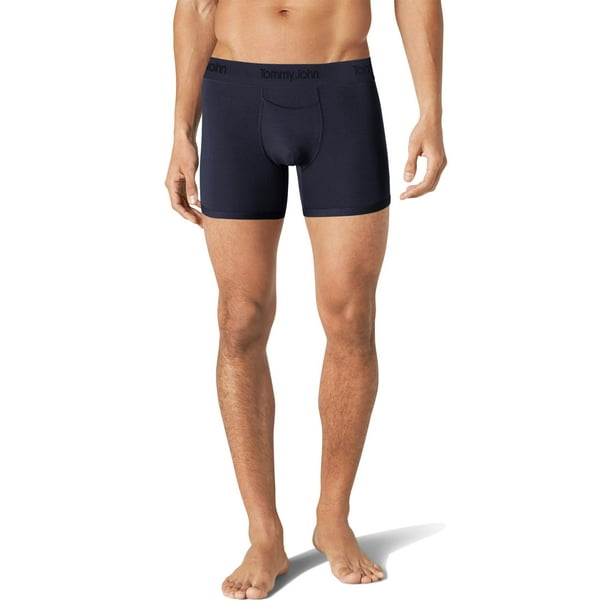 Tommy John Men's Underwear, Boxer Briefs, Second Skin Fabric Trunk with 4  Inseam, (Small, Dress Blue - 1 Pack)